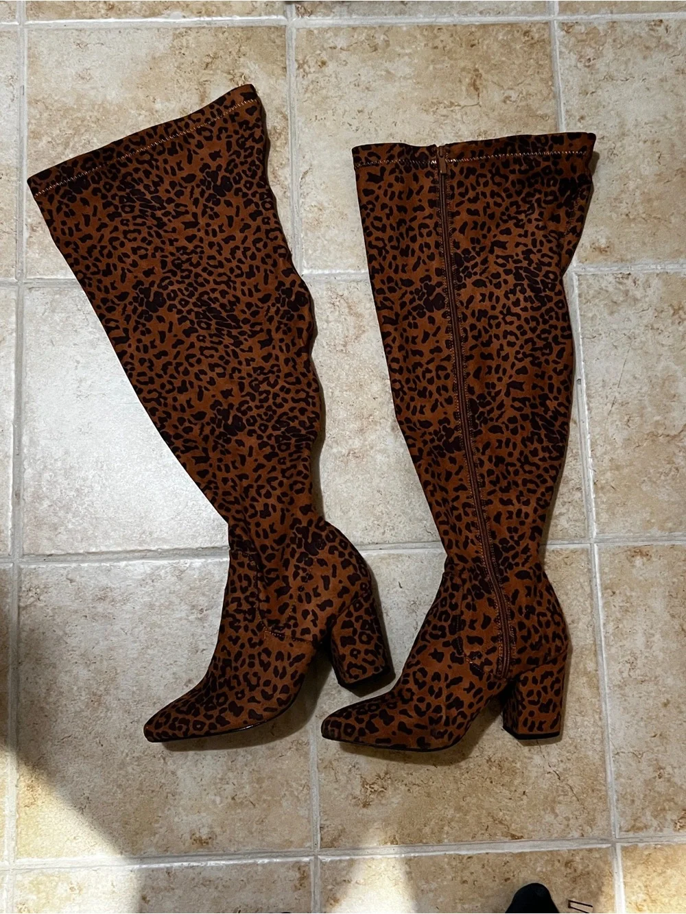 Torrid Leopard Print Brown Over-the-Knee Women's Boots